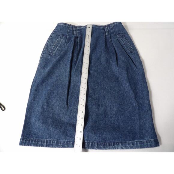 Dockers Denim Skirt Medium Large READ Knee Length Womens High Waisted Pencil V - Picture 4 of 16
